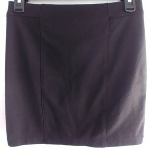 Black Mini Skirt with Back Pockets